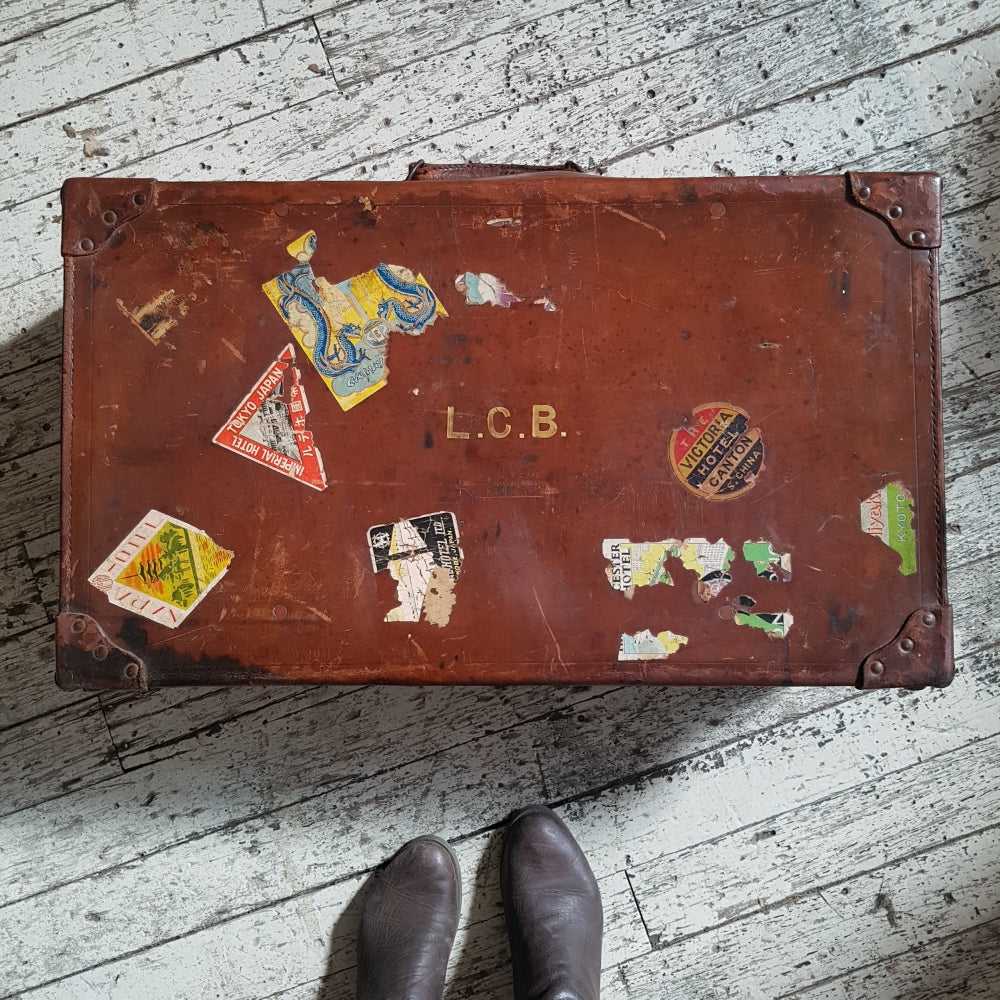 Vintage Leather Suitcase