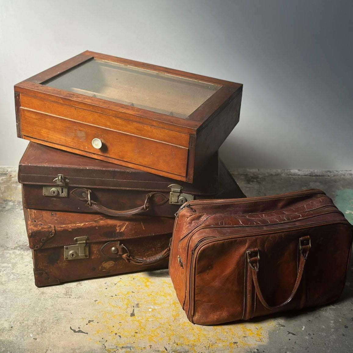Vintage Leather Suitcase