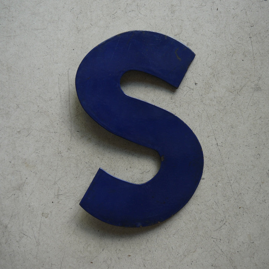 Blue Enamel Letters