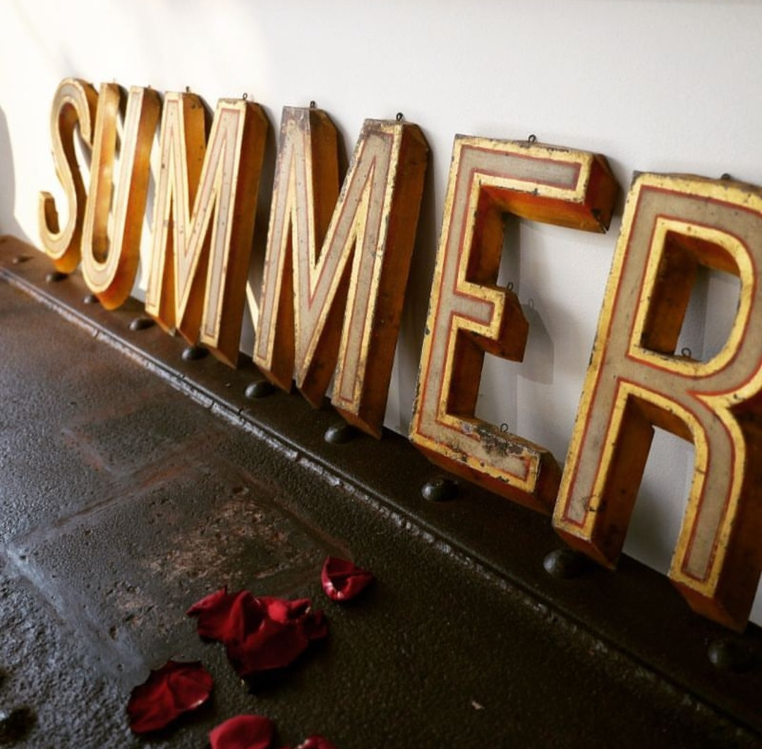 Gilt Painted French Letters