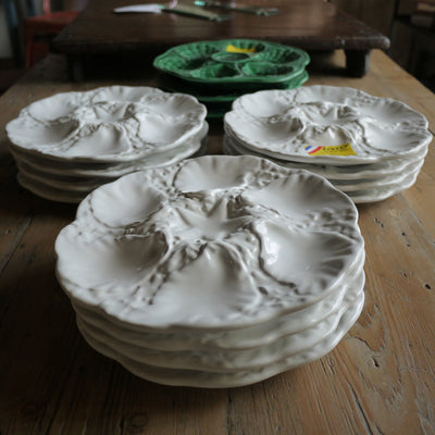 French White Oyster Plates